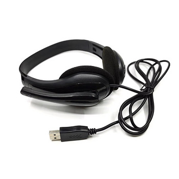 Ενσύρματα ακουστικά ακύρωσης θορύβου USB Μικρόφωνο Ακουστικά παιχνιδιών γενικής χρήσης για υπολογιστές Παιχνίδια φωνητικών κλήσεων φορητού υπολογιστή