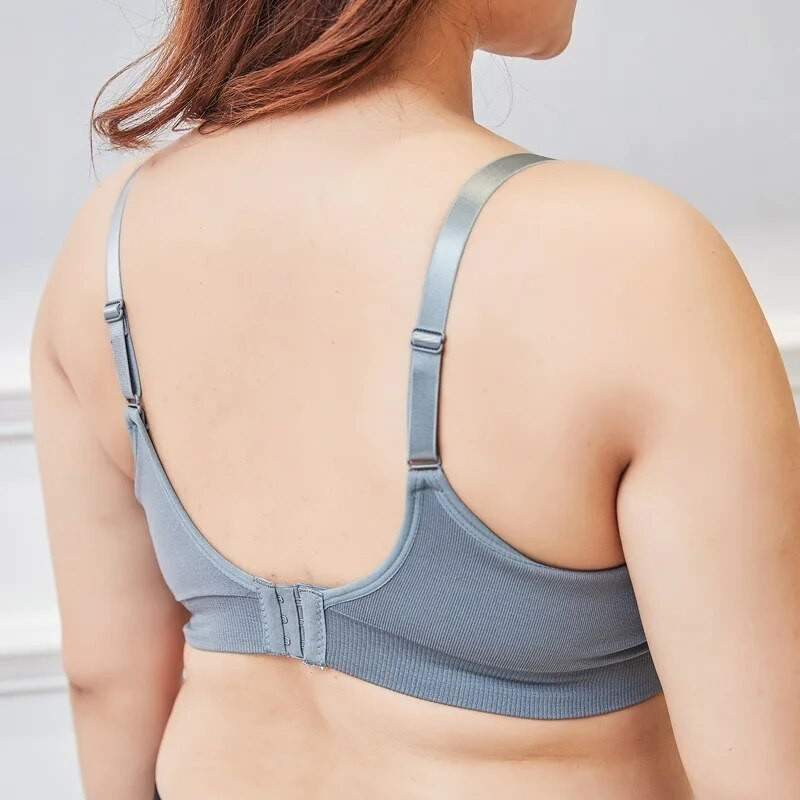 Nagy méretű kismama szoptatós melltartó Légáteresztő vékony kupa vezeték nélküli terhességi szoptatási melltartó női fehérnemű Lactancia XL-3XL