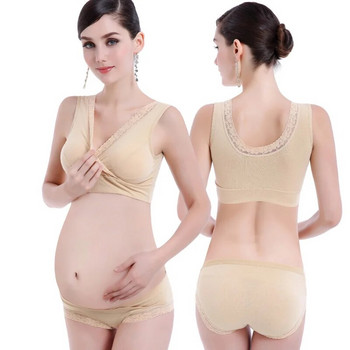 ZTOV Памучни сутиени за кърмене за бременни Сутиени за сън и кърмене за кърмене Бельо за бременни кърмачки Размер на дрехите M/L/XL/XXL/XXXL