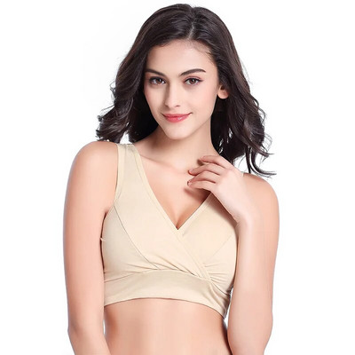 ZTOV kokvilnas zīdīšanas krūšturi M/L/XL/XXL/XXXL barošanai grūtniecēm.