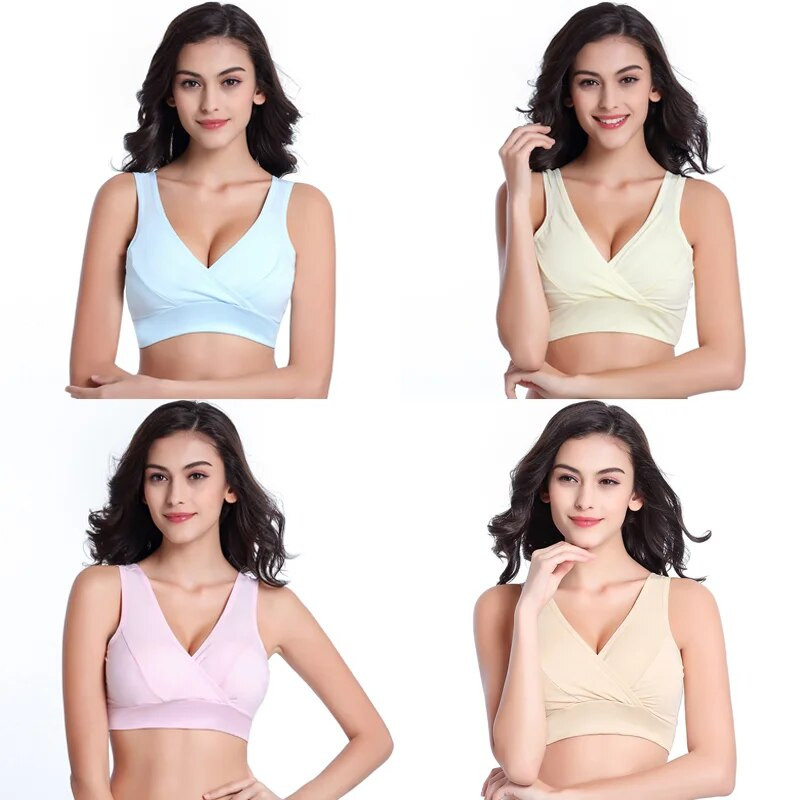 ZTOV kokvilnas zīdīšanas krūšturi M/L/XL/XXL/XXXL barošanai grūtniecēm.