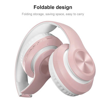 Детски безжични слушалки с микрофон, розов шлем за игри за телефон за момичета, Bluetooth слушалка за геймърска музика за деца, дама, подарък