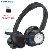 Νέα Bee BH58 Wireless Headphones V5.0 Bluetooth Headset 25 Hrs Time with Mic Foldable Lightwearphone for Phone Laptop