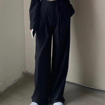 DAYIFUN γυναικεία νέα κοστούμια Chic crop σέξι σακάκι και ψηλόμεσο παντελόνι 2 τεμαχίων σετ παντελόνι με φαρδύ πόδι Μόδα γυναικεία
