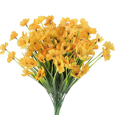 1 svežanj ljubičastog umjetnog cvijeća od 18 glavica, zidni lažni buket cvijeća za vanjsko uređenje kućnog vrta DIY svadbena zabava