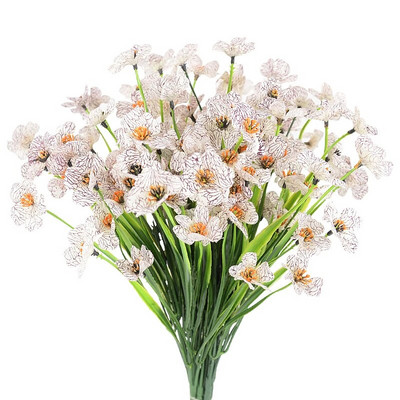 1 svežanj ljubičastog umjetnog cvijeća od 18 glavica, zidni lažni buket cvijeća za vanjsko uređenje kućnog vrta DIY svadbena zabava