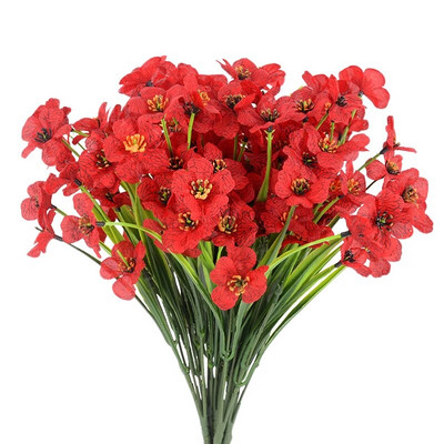 1 svežanj ljubičastog umjetnog cvijeća od 18 glavica, zidni lažni buket cvijeća za vanjsko uređenje kućnog vrta DIY svadbena zabava