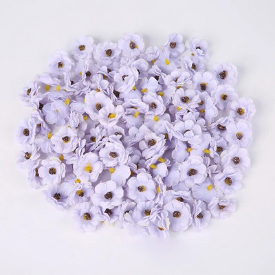 50PC Višebojno umjetno cvijeće za vjenčanje Dekoracija doma Božićni vijenac Scrapbooking Kutija za darove DIY Mini svilene glavice tratinčica