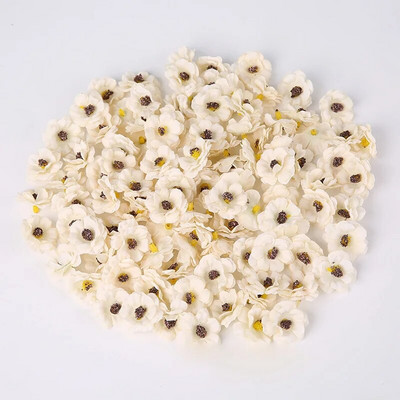 50PC Višebojno umjetno cvijeće za vjenčanje Dekoracija doma Božićni vijenac Scrapbooking Kutija za darove DIY Mini svilene glavice tratinčica