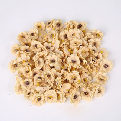 50PC Višebojno umjetno cvijeće za vjenčanje Dekoracija doma Božićni vijenac Scrapbooking Kutija za darove DIY Mini svilene glavice tratinčica