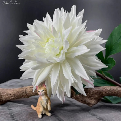 SunMade Luxury Large Real Touch Dahlia Umjetno cvijeće na dodir Umjetno cvijeće za dom Ukrasi za vjenčanje Dnevni boravak Flores Artificales
