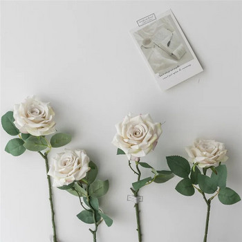5 τμχ Φθινοπωρινά μεγάλα τεχνητά λουλούδια τριαντάφυλλο Διακόσμηση σπιτιού γάμου Εσωτερικά Φωτογραφικά στηρίγματα Διαρρύθμιση Φθινοπωρινό Μετάξι Ψεύτικο φυτό