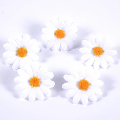 50/100 komada Mini Dasiy Umjetno cvijeće Glava Vjenčane dekoracije za uređenje doma DIY vijenac Poklon kutija Scrapbooking Craft Fake Flowe