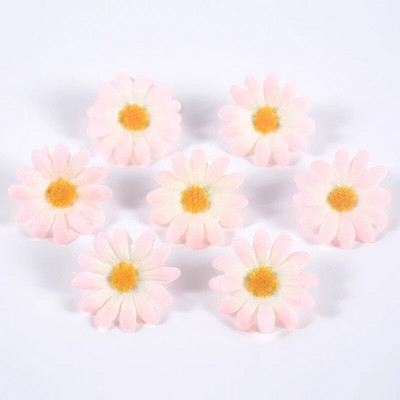 50/100 komada Mini Dasiy Umjetno cvijeće Glava Vjenčane dekoracije za uređenje doma DIY vijenac Poklon kutija Scrapbooking Craft Fake Flowe