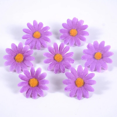 50/100 komada Mini Dasiy Umjetno cvijeće Glava Vjenčane dekoracije za uređenje doma DIY vijenac Poklon kutija Scrapbooking Craft Fake Flowe