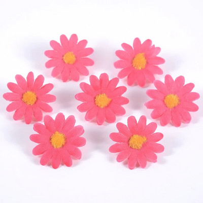 50/100 komada Mini Dasiy Umjetno cvijeće Glava Vjenčane dekoracije za uređenje doma DIY vijenac Poklon kutija Scrapbooking Craft Fake Flowe