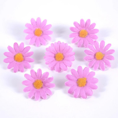 50/100 komada Mini Dasiy Umjetno cvijeće Glava Vjenčane dekoracije za uređenje doma DIY vijenac Poklon kutija Scrapbooking Craft Fake Flowe