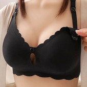 Grudnjak za dojenje s otvorenim kopčom s prednje strane trudnica Jednobojni grudnjak za dojenje s uklonjivim jastučićima Nova veleprodaja