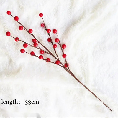 1 iepakojums viltotu Ziemassvētku eglīšu priežu zaru Ziemassvētku ogas Ziemassvētku eglītei DIY vainagu rotājumi Noel galda rotājumi bērniem dāvanas