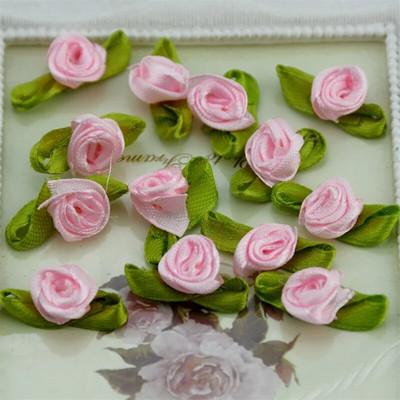 100 kom Umjetni mini svileni cvijet Umjetni ručni DIY Vrpca Ruža Pretty Christmas Craft DIY Svadbena dekoracija