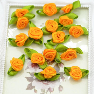 100 kom Umjetni mini svileni cvijet Umjetni ručni DIY Vrpca Ruža Pretty Christmas Craft DIY Svadbena dekoracija