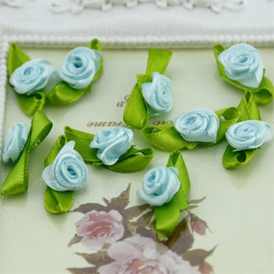 100 kom Umjetni mini svileni cvijet Umjetni ručni DIY Vrpca Ruža Pretty Christmas Craft DIY Svadbena dekoracija