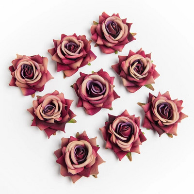 10 tükki Kvaliteetsed flanellroosid Pea Pulmad Scrapbooking Kodukaunistus Pruudi aksessuaarid Kliirens Kunstlilled