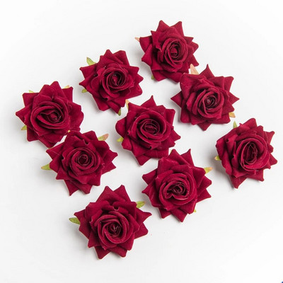 10 tükki Kvaliteetsed flanellroosid Pea Pulmad Scrapbooking Kodukaunistus Pruudi aksessuaarid Kliirens Kunstlilled
