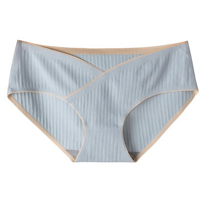 Prugaste jacquard pamučne gaćice s niskim strukom na trbuhu za trudnice Bešavne donje rublje veće veličine za trudnice Ženske gaćice za trudnice