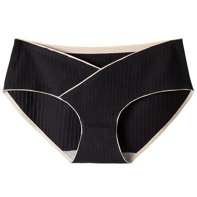 Prugaste jacquard pamučne gaćice s niskim strukom na trbuhu za trudnice Bešavne donje rublje veće veličine za trudnice Ženske gaćice za trudnice