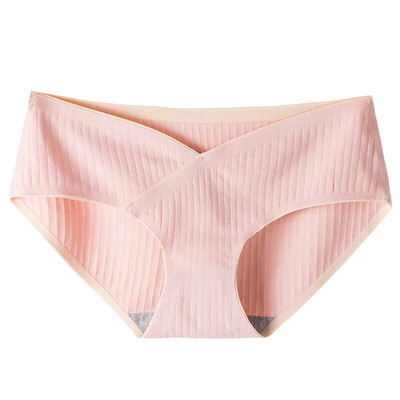 Prugaste jacquard pamučne gaćice s niskim strukom na trbuhu za trudnice Bešavne donje rublje veće veličine za trudnice Ženske gaćice za trudnice