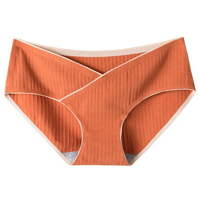 Prugaste jacquard pamučne gaćice s niskim strukom na trbuhu za trudnice Bešavne donje rublje veće veličine za trudnice Ženske gaćice za trudnice