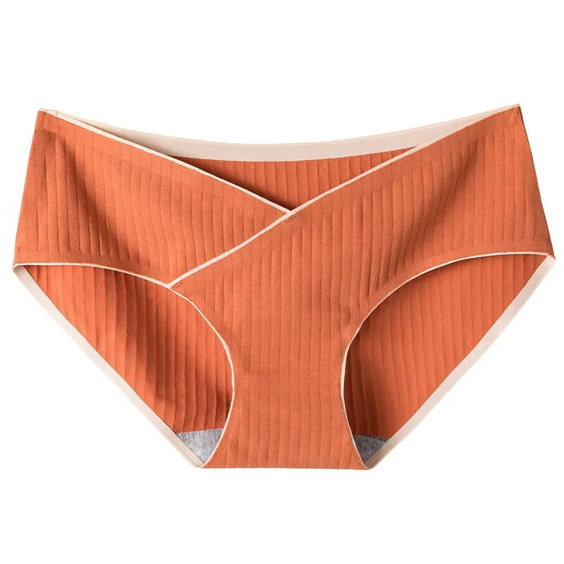 Prugaste jacquard pamučne gaćice s niskim strukom na trbuhu za trudnice Bešavne donje rublje veće veličine za trudnice Ženske gaćice za trudnice