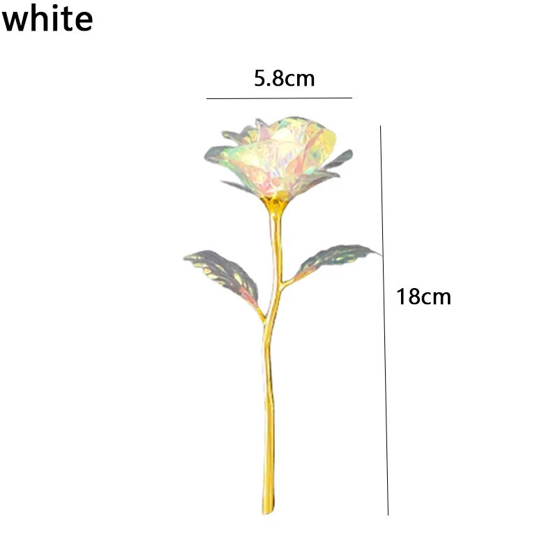 Kreativni dar za Valentinovo 24K folija presvučena ružičastim zlatom Ruža traje vječno Ljubav Svadbeni dekor Zaljubljenik Svjetleće ruže Kreativni dar