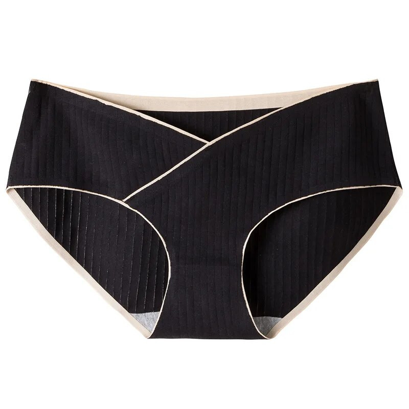 Prugaste jacquard pamučne gaćice s niskim strukom na trbuhu za trudnice Bešavne donje rublje veće veličine za trudnice Ženske gaćice za trudnice