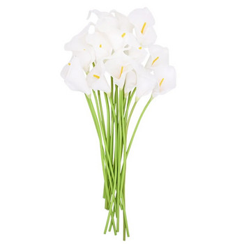 37 εκ. Calla Lily Νυφική ανθοδέσμη Latex Μπουκέτα λουλουδιών Real Touch Τεχνητά λουλούδια Διακόσμηση για Τραπεζάκι σπιτιού Διακόσμηση κήπου