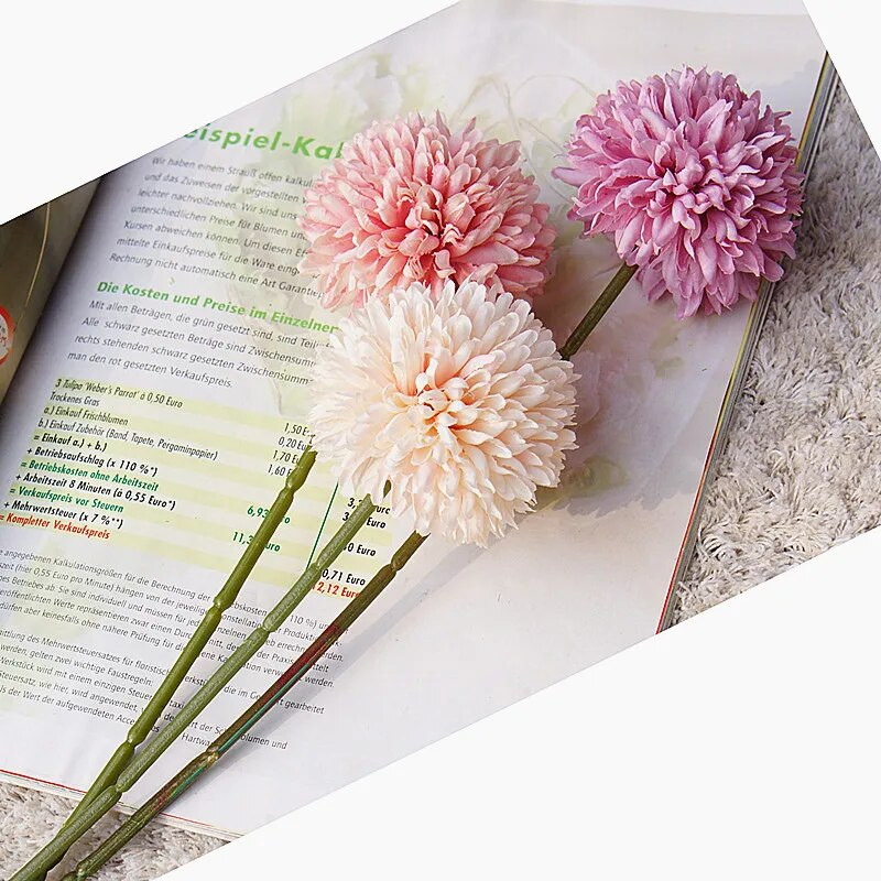 Umjetni cvijet od 30 cm Kugla maslačak Krizantema Lažni cvijet Dnevni boravak Cvjetni aranžman u saksiji Vjenčana dekoracija