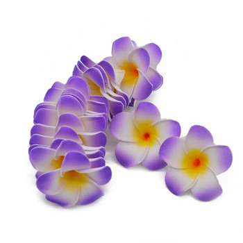 10 бр. 5-9 см пяна Plumeria Hawaiian PE Изкуствено цвете Plumeria Направи си сам Frangipani венец за глава Цветя за декор на сватбено тържество