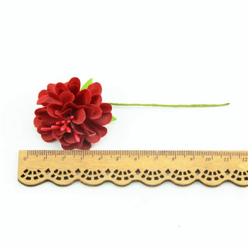 1 куп\\6 бр. Мини хартиена роза Фалшив букет от цветя Сватбена украса Изкуствено цвете Направи си сам Скрапбукинг Гарланд Венец Цветя