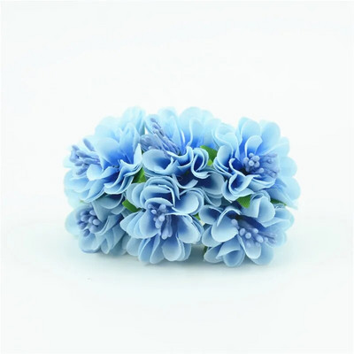 1 ķekars\6 gab Mini papīra rožu viltus ziedu pušķis kāzu dekorācijas mākslīgie ziedi DIY scrapbooking vītnes vainagu ziedi