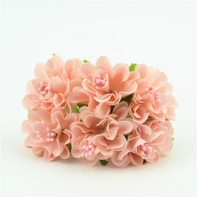 1 ķekars\6 gab Mini papīra rožu viltus ziedu pušķis kāzu dekorācijas mākslīgie ziedi DIY scrapbooking vītnes vainagu ziedi