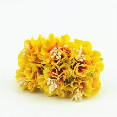 1 ķekars\6 gab Mini papīra rožu viltus ziedu pušķis kāzu dekorācijas mākslīgie ziedi DIY scrapbooking vītnes vainagu ziedi