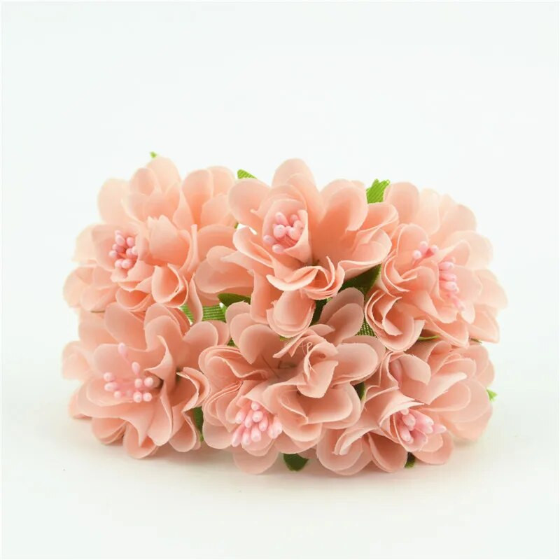 1 ķekars\6 gab Mini papīra rožu viltus ziedu pušķis kāzu dekorācijas mākslīgie ziedi DIY scrapbooking vītnes vainagu ziedi