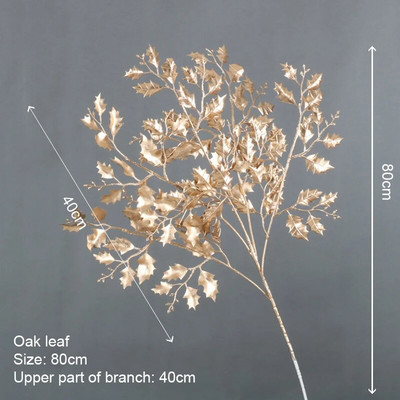 Umjetne zlatne biljke Javorov list Božićni dekor Kućni dnevni boravak Dekoracija stola Zabava Vjenčanje Blagdan Cvjetni aranžman