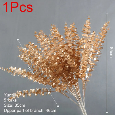 Umjetne zlatne biljke Javorov list Božićni dekor Kućni dnevni boravak Dekoracija stola Zabava Vjenčanje Blagdan Cvjetni aranžman