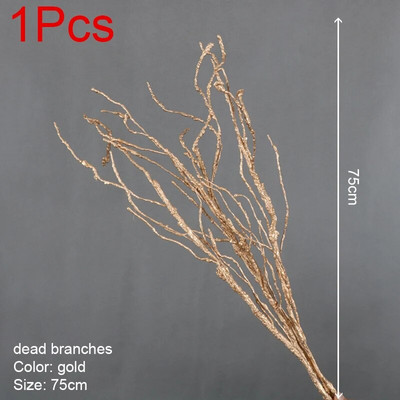 Umjetne zlatne biljke Javorov list Božićni dekor Kućni dnevni boravak Dekoracija stola Zabava Vjenčanje Blagdan Cvjetni aranžman