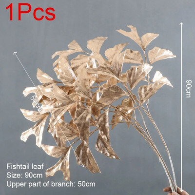 Umjetne zlatne biljke Javorov list Božićni dekor Kućni dnevni boravak Dekoracija stola Zabava Vjenčanje Blagdan Cvjetni aranžman