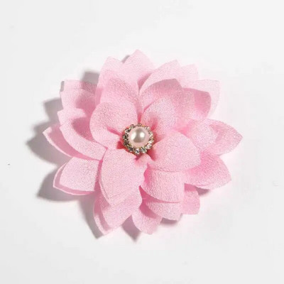 10 GAB 5,5 CM 2,1 collu maza slāņa mākslīgā auduma zieds kāzu dizainam Šifona lotosa ballīšu māja matu aksesuāriem