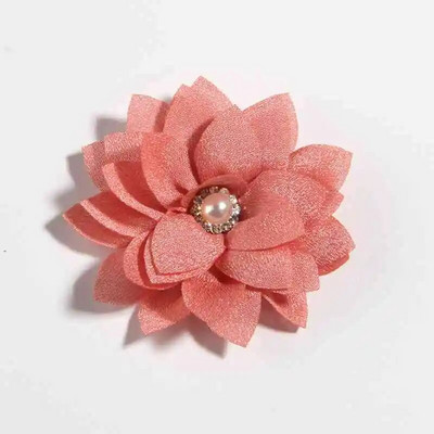 10 GAB 5,5 CM 2,1 collu maza slāņa mākslīgā auduma zieds kāzu dizainam Šifona lotosa ballīšu māja matu aksesuāriem