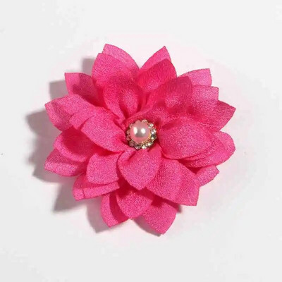 10 GAB 5,5 CM 2,1 collu maza slāņa mākslīgā auduma zieds kāzu dizainam Šifona lotosa ballīšu māja matu aksesuāriem